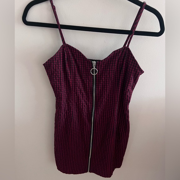 Zip Up Plaid Dress S - Picture 5 of 8